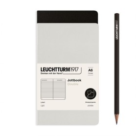 L JOTTBOOK D.A6 RULED L.GREY&ampBLACK 59p