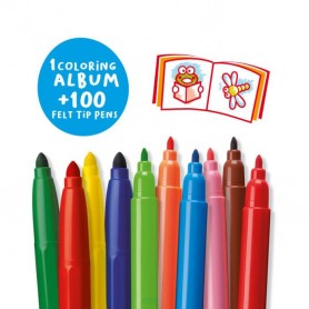 Μαρκαδόροι Carioca Σετ Μεταλλικο Κουτί 100τεμ. + Coloring... 2