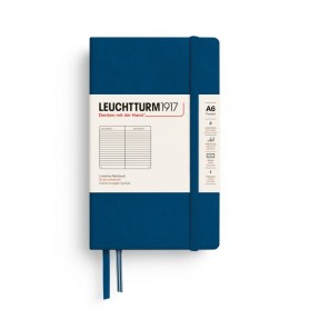 L NOTEBOOK HC A6 POCKET RULED INDIGO 187p