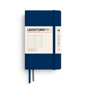 L NOTEBOOK HC A6 POCKET DOTTED NAVY 187p