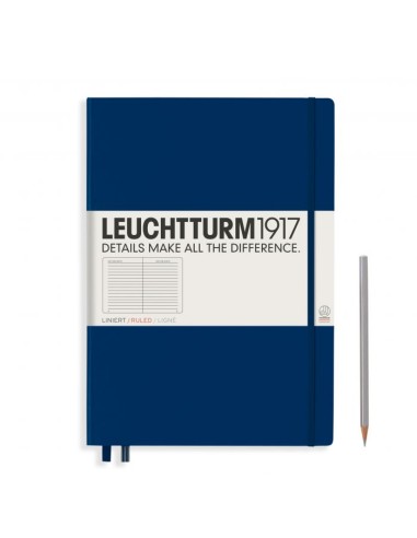 L NOTEBOOK HC A4+CL RULED NAVY 235p