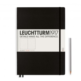 L NOTEBOOK HC A4+CL PLAIN BLACK 235p