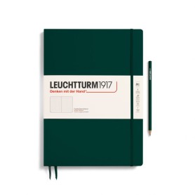 L NOTEBOOK HC A4+SL DOTTED FOREST GREEN 123p