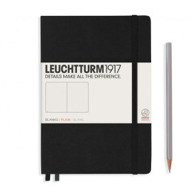 L NOTEBOOK HC A5 MED PLAIN BLACK 251P