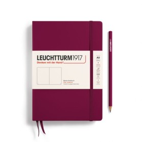 L NOTEBOOK HC A5 MED PLAIN PORT RED 251P