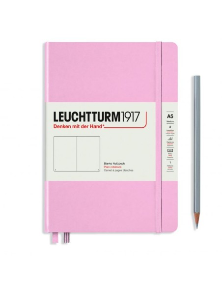 L NOTEBOOK HC A5 MED PLAIN POWDER 251p