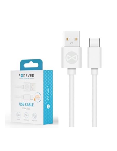 ΚΑΛΩΔΙΟ FOREVER USB A ΤΟ USB C 3A WHITE