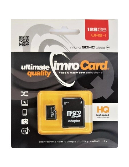 ΚΑΡΤΑ ΜΝΗΜΗΣ Micro-SDHC IMPRO 128 GB με αντάπτορα (class 10)