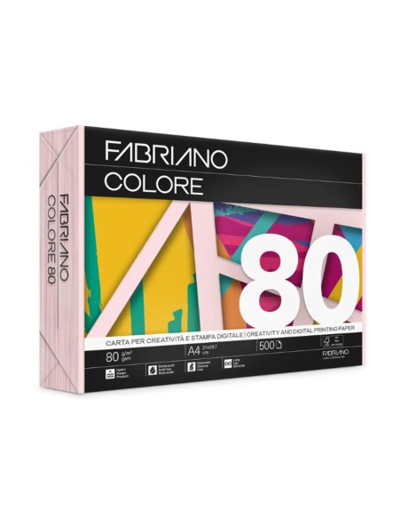 ΧΑΡΤΙ ΦΩΤΟΤΥΠΙΚΟ FABRIANO COLORE Α4 80gr ROSA (500φ)