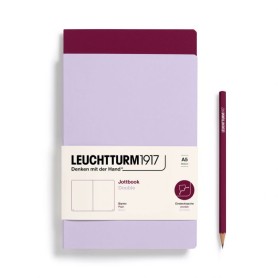 L JOTTBOOK D.A5 PLAIN LILAC&ampPORT RED 59p
