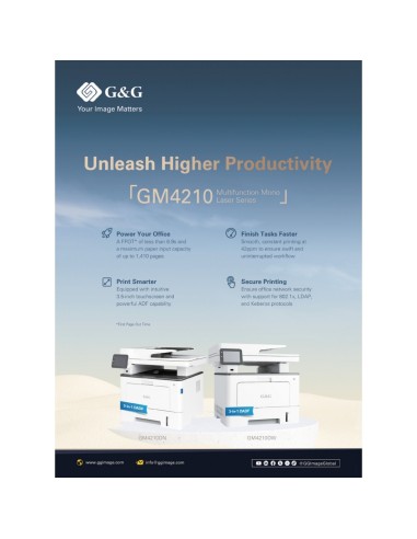G&G GM4210DW LASER PRINTER MULTIFUNCTION WITH...