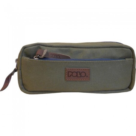 Polo Canvas Κασετίνα με 2 Θήκες - Λαδί