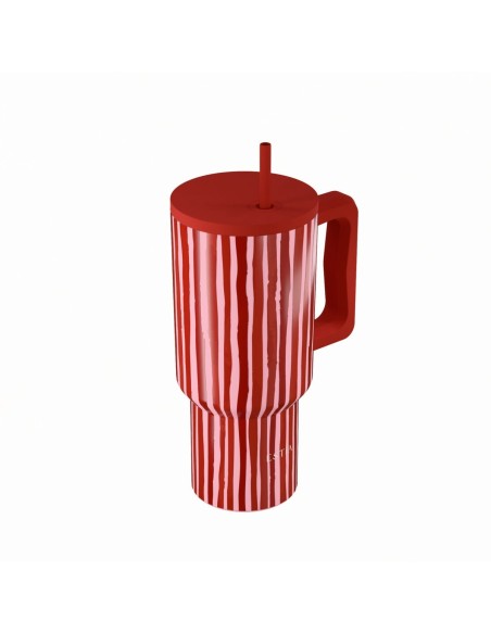 Estia Straw Tumbler XL StA 900ml Viva Stripe