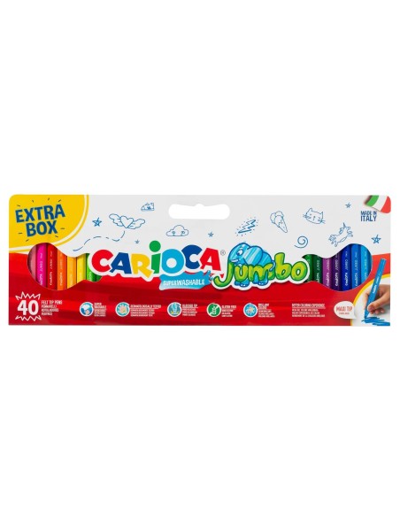 Carioca Μαρκαδόροι Ζωγραφικής Χονδροί Σετ 40 χρώματα