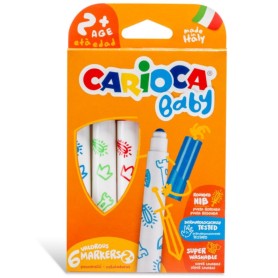 Carioca Baby Jumbo Μαρκαδόροι Ζωγραφικής Σετ 6 χρώματα