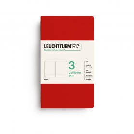 L JOTTBOOK PUR A6 PLAIN CHERRY Pack3 64p