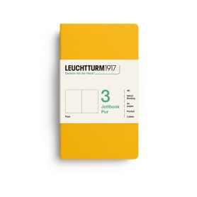 L JOTTBOOK PUR A6 PLAIN SUNFLOWER Pack3 64p