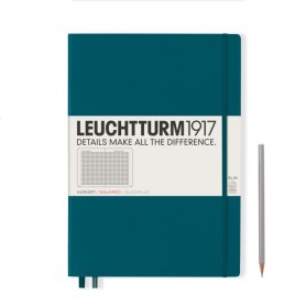 L NOTEBOOK HC A4+SL SQUARED PACIFIC GREEN 123p