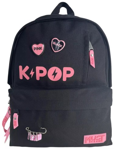 Σχολική Τσάντα Πλάτης Δημοτικού K-Pop 26 Μαύρο Ροζ
