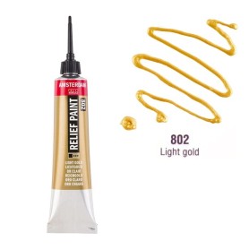 Talens Amsterdam Relief Paint Tube 802 Light Gold - 20ml