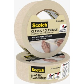 Χαρτοταινία Κολλητική 3M Masking Scotch Classic 36mmx50m